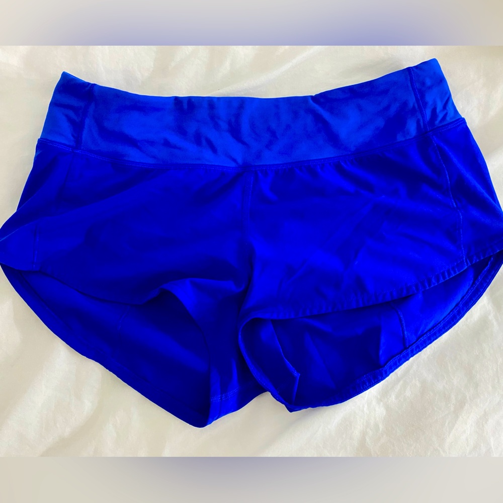 Blue Lululemon shorts size 6 2.5 inch inseam